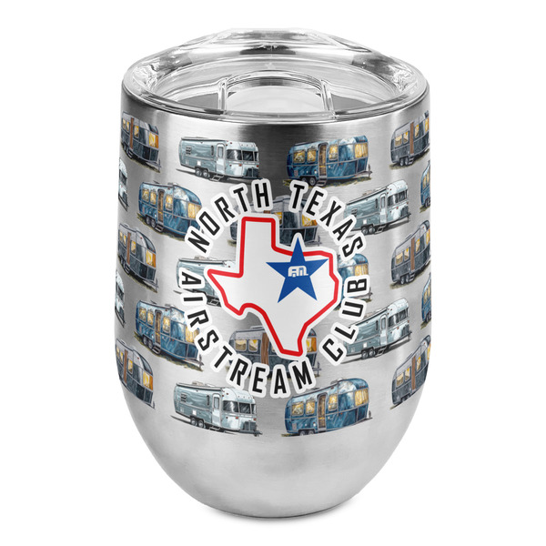 Custom North Texas Airstream Club Stemless Wine Tumbler - Full Print