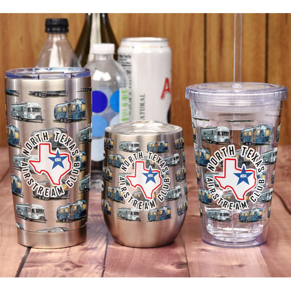 North Texas Airstream Club Stemless Wine Tumbler - Full Print - In Context