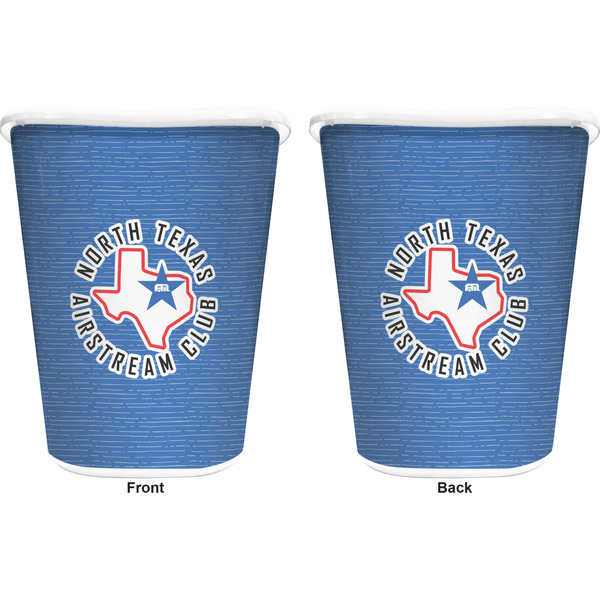 North Texas Airstream Club Waste Basket - White - Double Sided - Approval