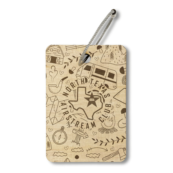 North Texas Airstream Club Wood Luggage Tags - Rectangle - Front/Main