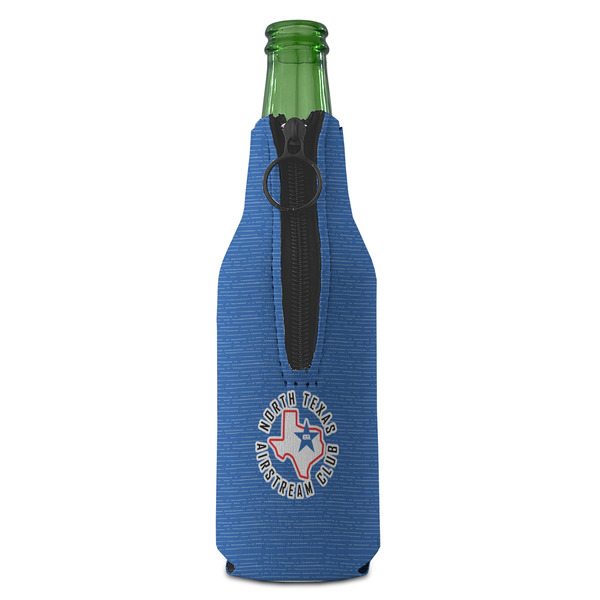 North Texas Airstream Club Zipper Bottle Cooler - BACK (bottle)