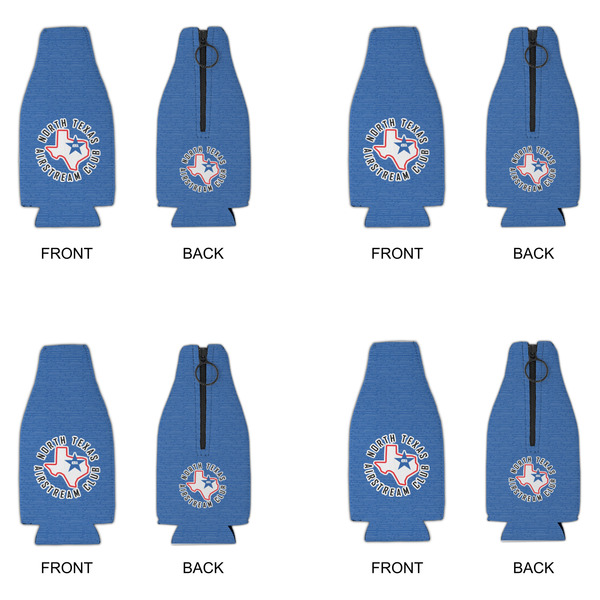 North Texas Airstream Club Zipper Bottle Cooler - Set of 4 - Approval