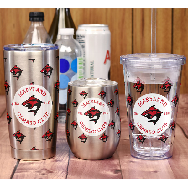 Maryland Camaro Club Logo 20oz SS Tumbler - Full Print - In Context