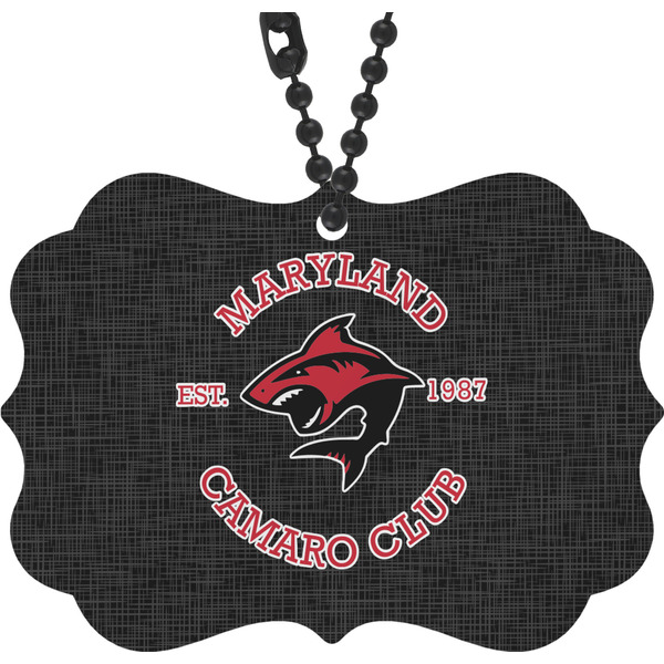 Custom Maryland Camaro Club Logo Rear View Mirror Decor