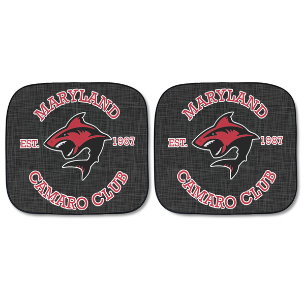 Maryland Camaro Club Logo Car Sun Shades - FRONT