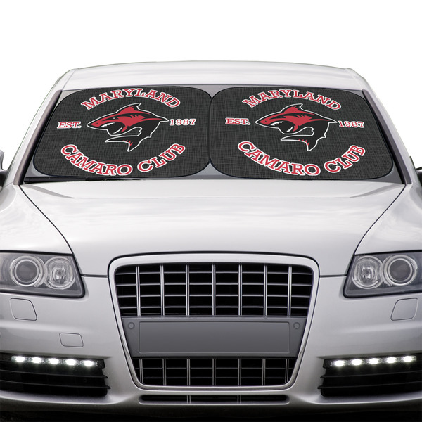 Maryland Camaro Club Logo Car Sun Shades - IN CONTEXT