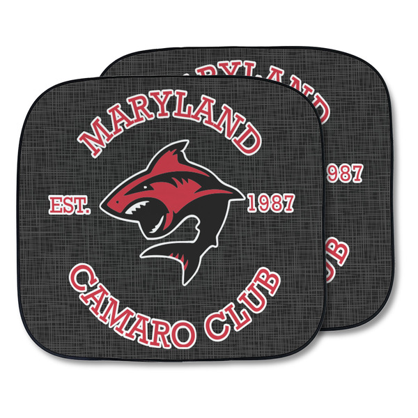Custom Maryland Camaro Club Logo Car Sun Shades - Two Pieces