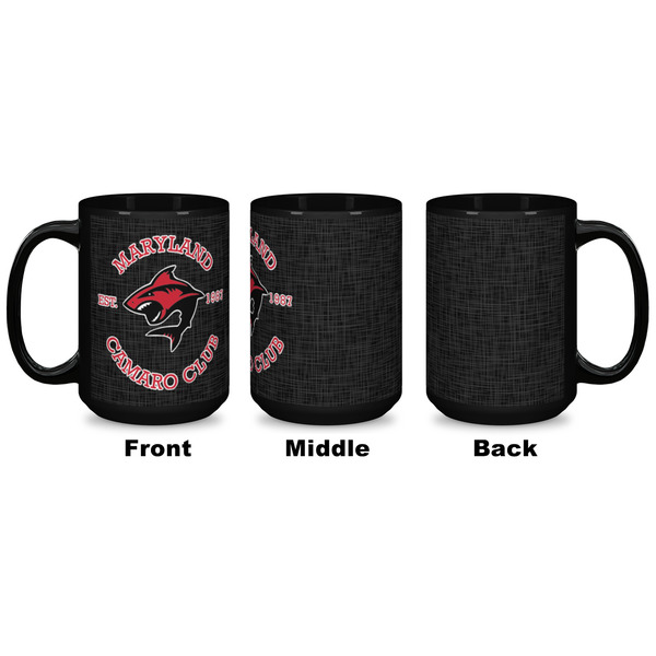 Maryland Camaro Club Logo Coffee Mug - 15 oz - Black APPROVAL