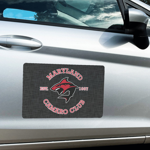 Maryland Camaro Club Logo Large Rectangle Car Magnets- In Context