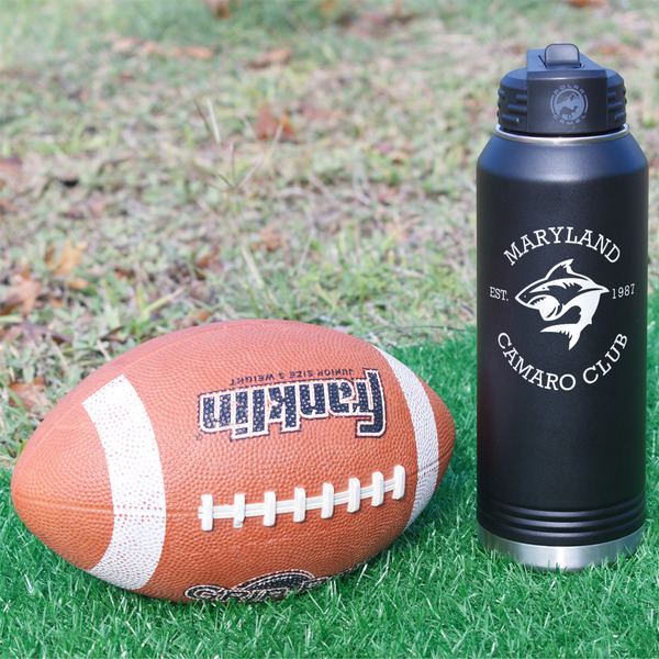 Maryland Camaro Club Logo Laser Engraved Water Bottles - In Context