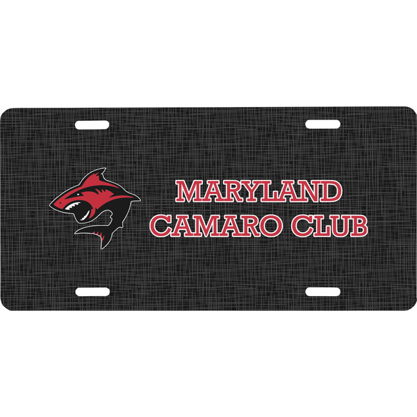 Custom Maryland Camaro Club Logo Front License Plate