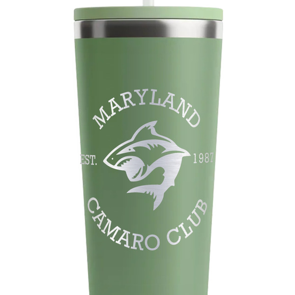 Maryland Camaro Club Logo Light Green RTIC Everyday Tumbler - 28 oz. - Close Up