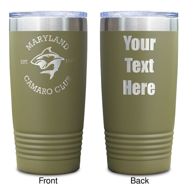 Maryland Camaro Club Logo Olive Polar Camel Tumbler - 20oz - Double Sided - Approval
