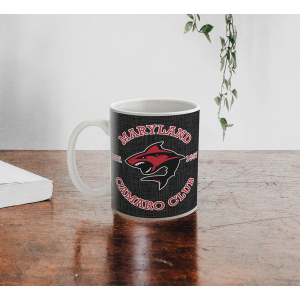 Maryland Camaro Club Logo Personalized Coffee Mug - Lifestyle