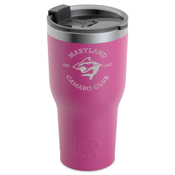 Maryland Camaro Club Logo RTIC Tumbler - Magenta - Angled