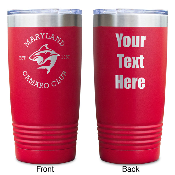 Maryland Camaro Club Logo Red Polar Camel Tumbler - 20oz - Double Sided - Approval