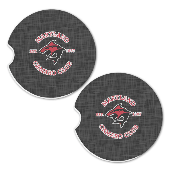 Maryland Camaro Club Logo Sandstone Car Coasters - Set of 2