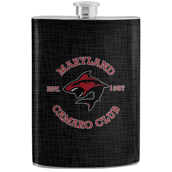Custom Maryland Camaro Club Logo Stainless Steel Flask