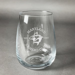 Maryland Camaro Club Logo Stemless Wine Glass - Laser Engraved