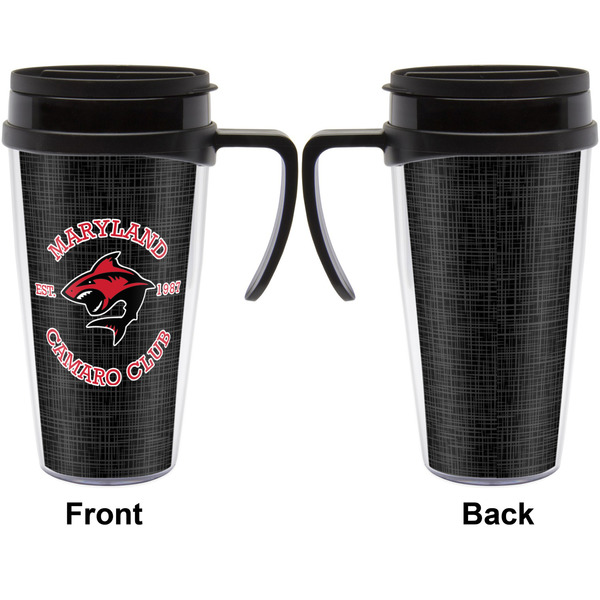 Maryland Camaro Club Logo Travel Mug with Black Handle - Approval