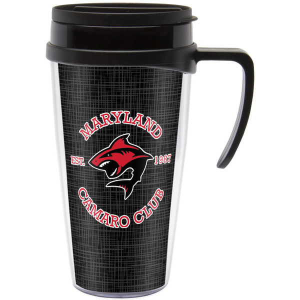 Custom Maryland Camaro Club Logo Acrylic Travel Mug with Handle