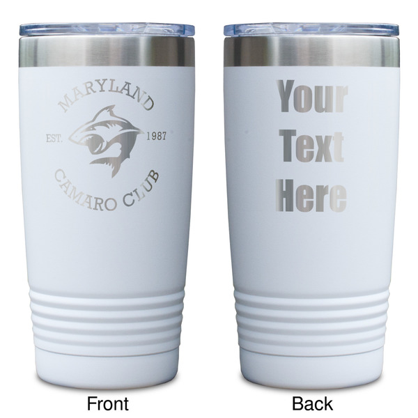 Maryland Camaro Club Logo White Polar Camel Tumbler - 20oz - Double Sided - Approval