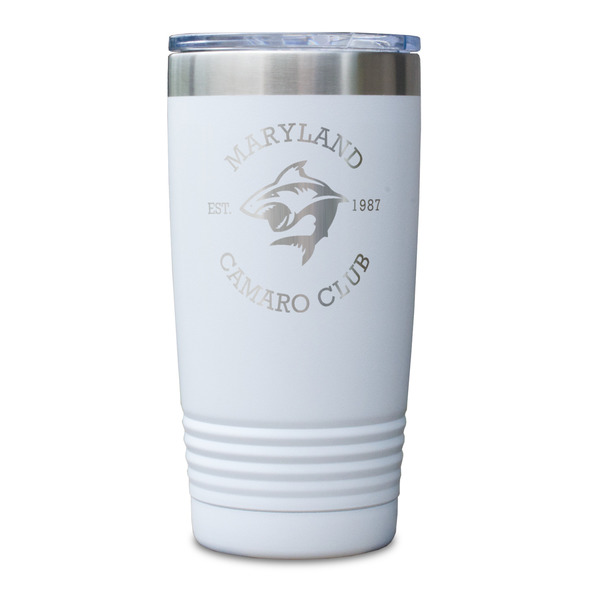 Maryland Camaro Club Logo White Polar Camel Tumbler - 20oz - Single Sided - Approval