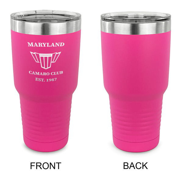 Maryland Camaro Club Logo2 30 oz Stainless Steel Ringneck Tumblers - Pink - Single Sided - APPROVAL