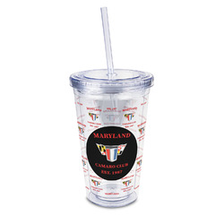 Maryland Camaro Club Logo2 16 oz Double Wall Acrylic Tumbler with Lid & Straw - Full Print