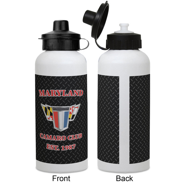 Maryland Camaro Club Logo2 Aluminum Water Bottle - White APPROVAL