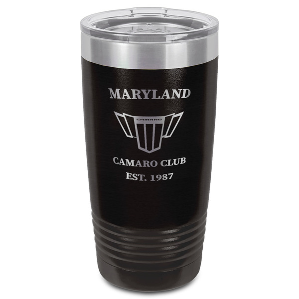 Maryland Camaro Club Logo2 Black Polar Camel Tumbler - 20oz - Front