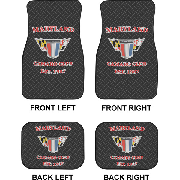 Maryland Camaro Club Logo2 Car Floor Mats Set (2F + 2B)