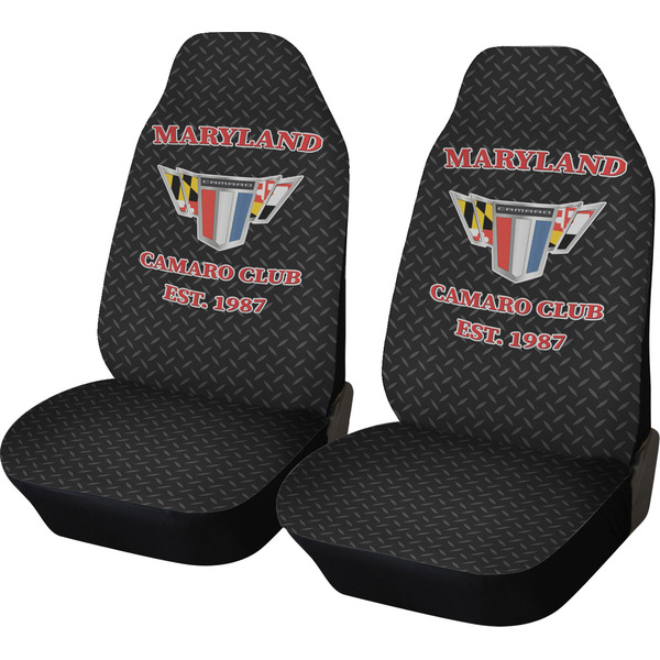 Custom Maryland Camaro Club Logo2 Car Seat Covers - Set of Two