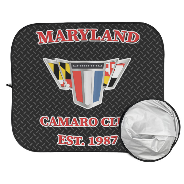 Maryland Camaro Club Logo2 Car Sun Shades - FOLDED & UNFOLDED