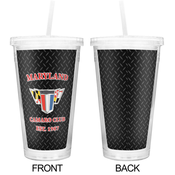 Maryland Camaro Club Logo2 Double Wall Tumbler with Straw - Approval