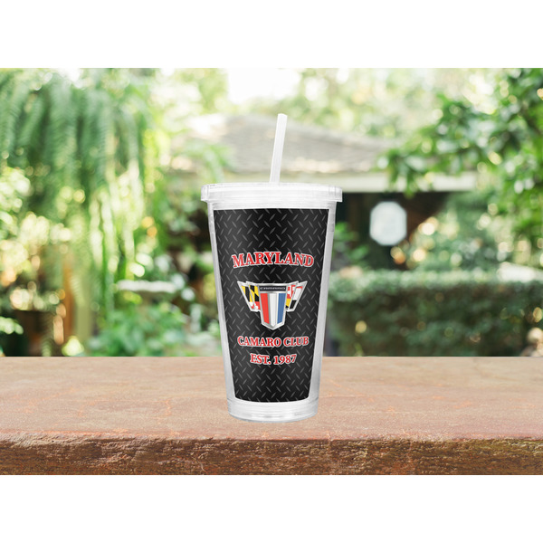 Maryland Camaro Club Logo2 Double Wall Tumbler with Straw - Lifestyle