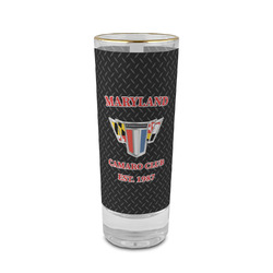 Maryland Camaro Club Logo2 2 oz Shot Glass - Glass with Gold Rim