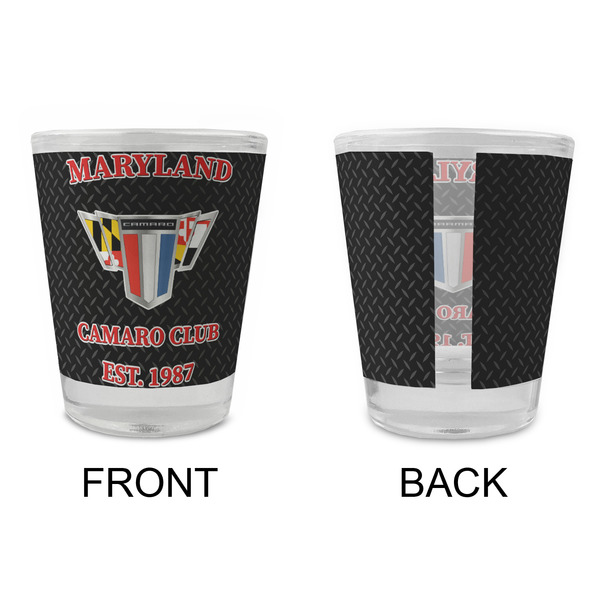 Maryland Camaro Club Logo2 Glass Shot Glass - Standard - Front & Back