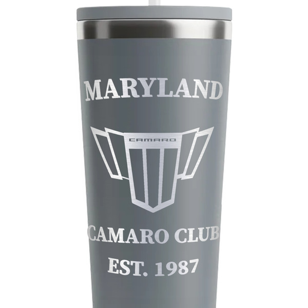 Maryland Camaro Club Logo2 Grey RTIC Everyday Tumbler - 28 oz. - Close Up