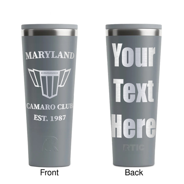 Maryland Camaro Club Logo2 Grey RTIC Everyday Tumbler - 28 oz. - Front and Back