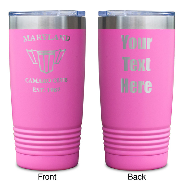 Maryland Camaro Club Logo2 Pink Polar Camel Tumbler - 20oz - Double Sided - Approval