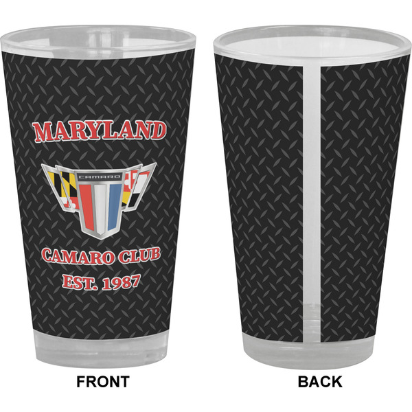 Maryland Camaro Club Logo2 Pint Glass - Full Color - Front & Back Views