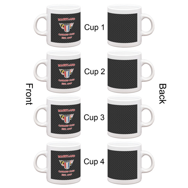 Maryland Camaro Club Logo2 Single Shot Espresso Cup - Set of 4 - Front & Back
