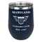 Maryland Camaro Club Logo2 Stemless Stainless Steel Wine Tumbler - Navy - Single-Sided