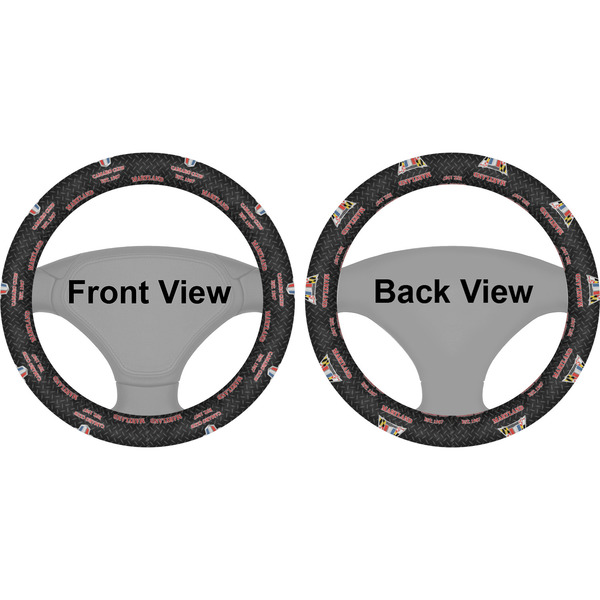 Maryland Camaro Club Logo2 Steering Wheel Cover- Front and Back