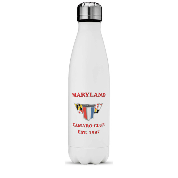 Custom Maryland Camaro Club Logo2 Water Bottle - 17 oz - Stainless Steel - Full Color Printing