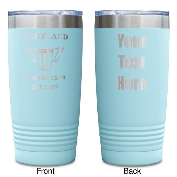 Maryland Camaro Club Logo2 Teal Polar Camel Tumbler - 20oz -Double Sided - Approval