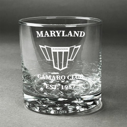 Maryland Camaro Club Logo2 Whiskey Glass - Engraved