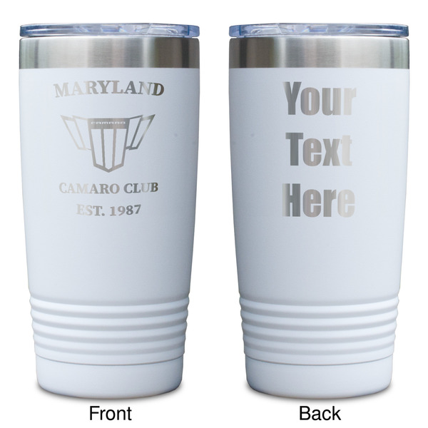 Maryland Camaro Club Logo2 White Polar Camel Tumbler - 20oz - Double Sided - Approval