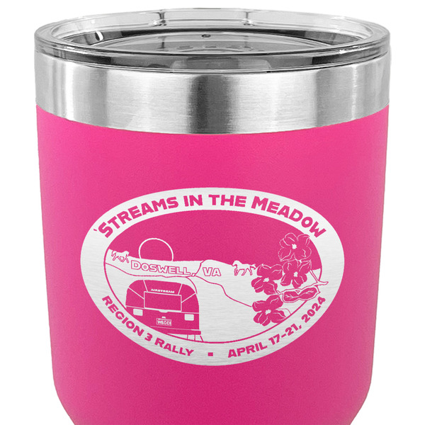 Region 3 - 2024 Rally 30 oz Stainless Steel Ringneck Tumbler - Pink - CLOSE UP